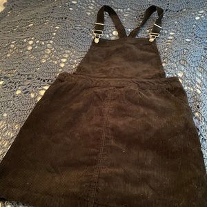 Black Corduroy Dress Overalls  (Size Medium-Large)